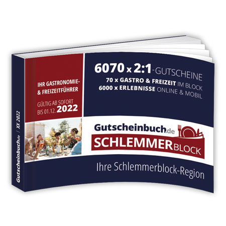 Der Gutscheinbuch.de Schlemmerblock, Foto: Cover Gutscheinbuch.de Schlemmerblock