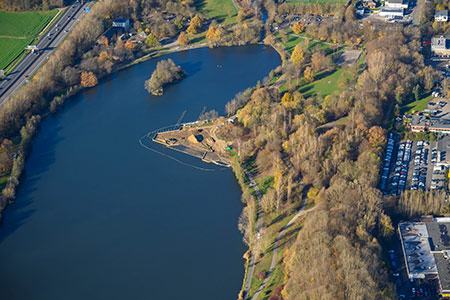 Luftaufnahme vom Ümminger See, Foto: Stadt Bochum