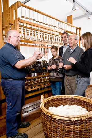 Herstellung von Baumwollgarn wie vor 230 Jahren, Foto: LVR-Industriemuseum
