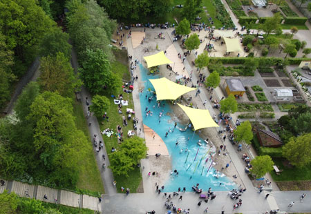 Der neue Wasserspielplatz, Foto: Luftblicke Hemer/SPH