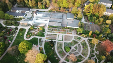 Der Botanische Garten Solingen von oben; Foto: Archiv der Stiftung Botanischer Garten Solingen e.V.