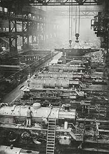 Lokomotivfabrik im Jahr 1954